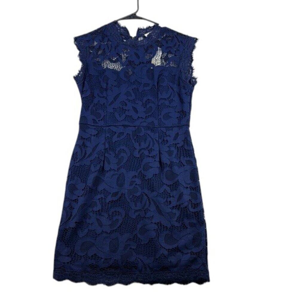 Sans Souci Blue Lace Dress Size L